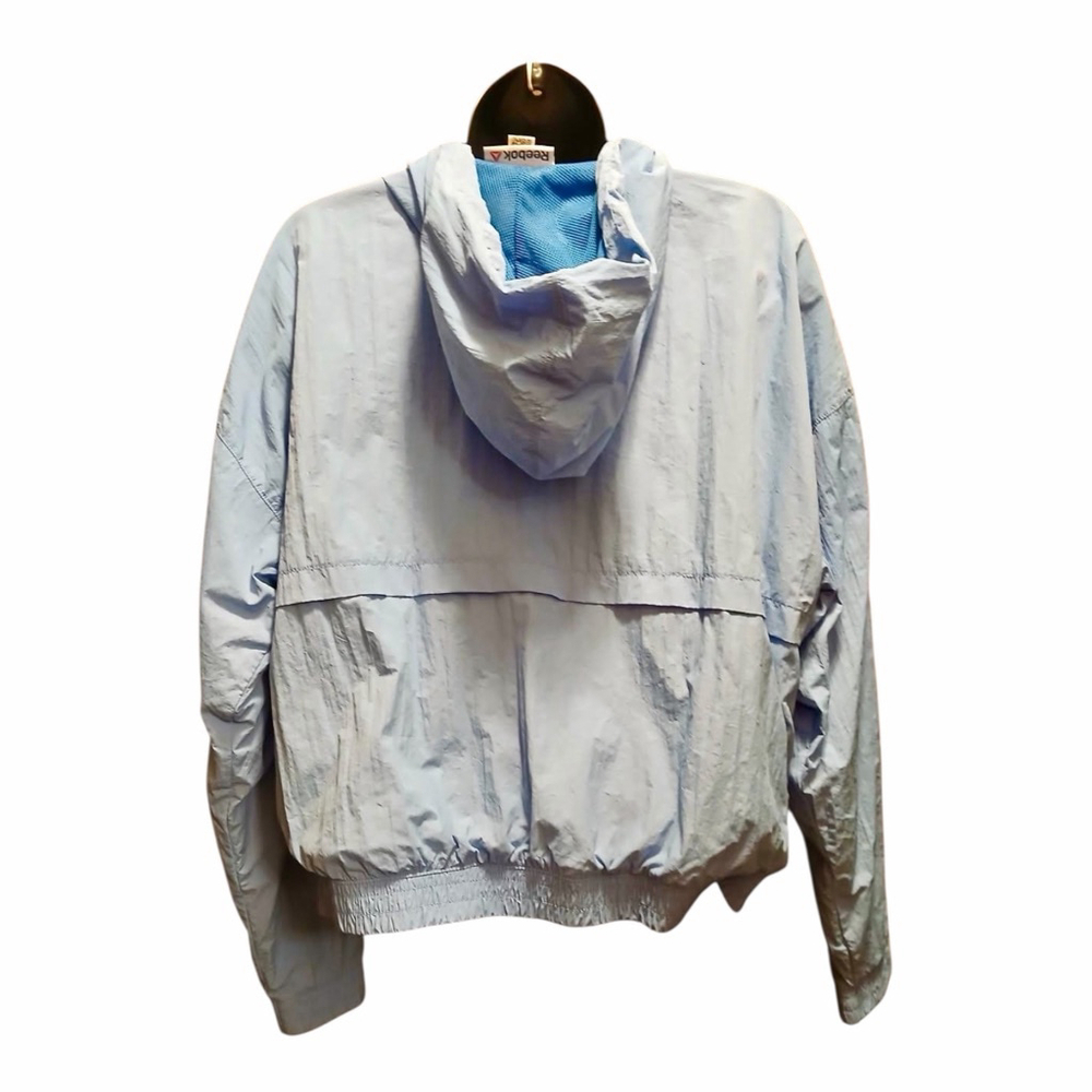 Reebok Women’s Blue Windbreaker Hooded Jacket Size S JC532 - Picture 2 of 8